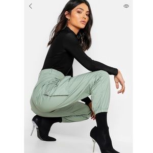 BooHoo sage green cargo pants